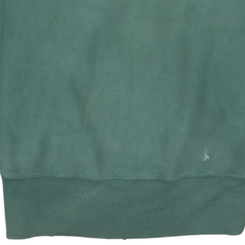 Champion Men's Green Reverse Weave Sweatshirt Medium Vintage Fleece