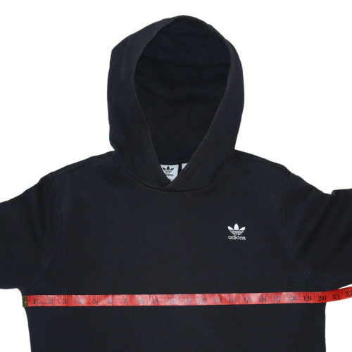 Adidas Boys Black Pullover Hoodie Size 15-16 Years Cotton Blend