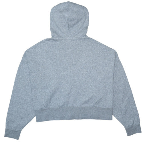 Nike Women Grey Full Zip Hoodie Size L Cotton Blend Sportswear