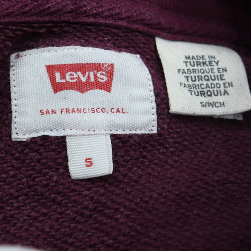 Levi's Men's Purple Pullover Hoodie S Logo Fleece Sweatshirt