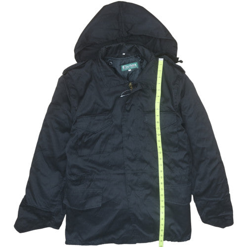 Elutex Mens Black M Hooded Waterproof Parka Jacket Workwear