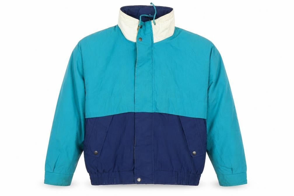 Towncraft Men’s Blue 90s Retro Windbreaker Jacket Size L