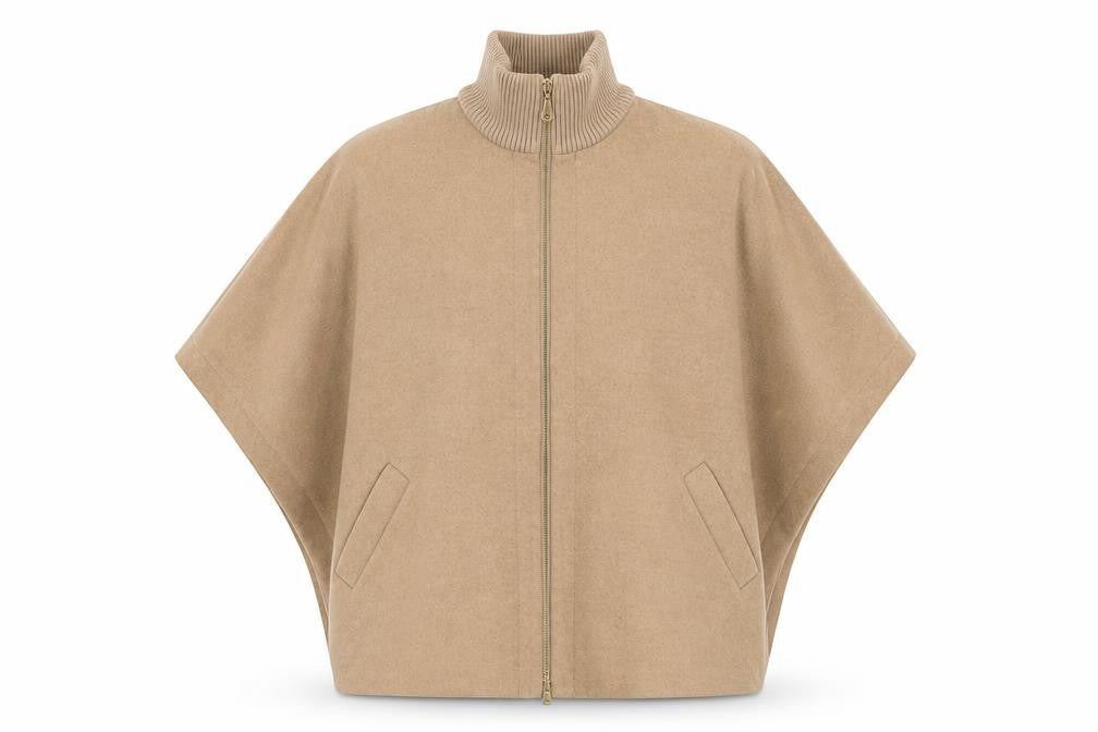 Marks & Spencer Women’s Beige Wool Blend Zip Cape Jacket M