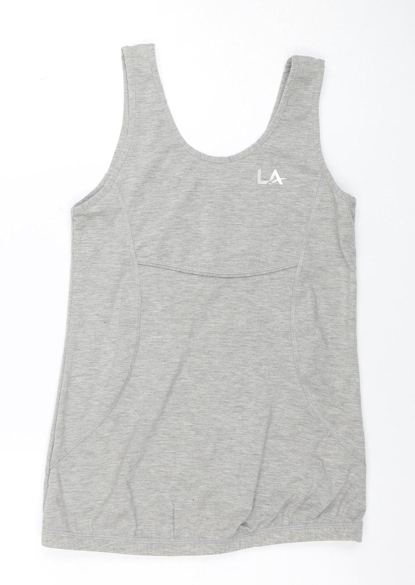LA Gear Women's Grey Size 8 Racerback Tank Top Activewear