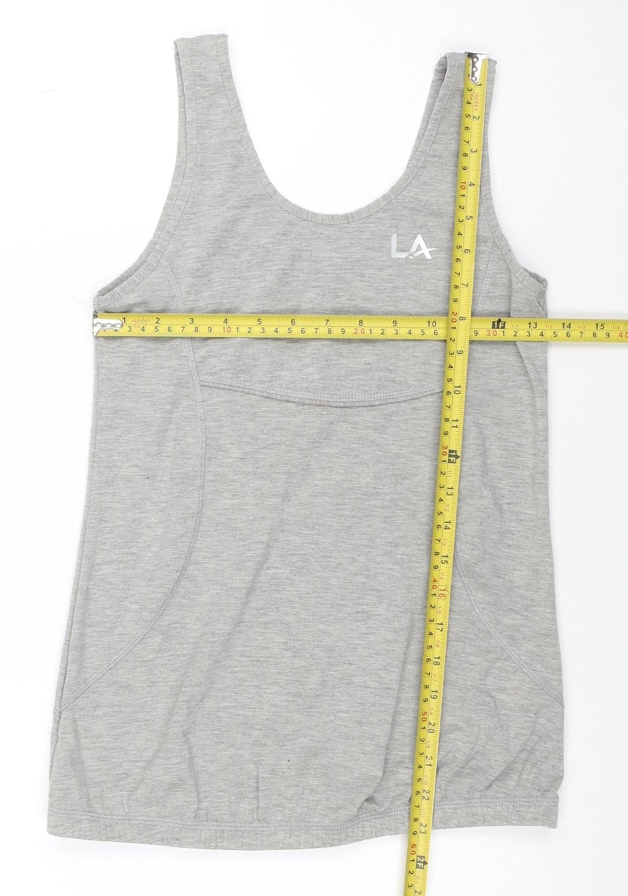 LA Gear Women's Grey Size 8 Racerback Tank Top Activewear