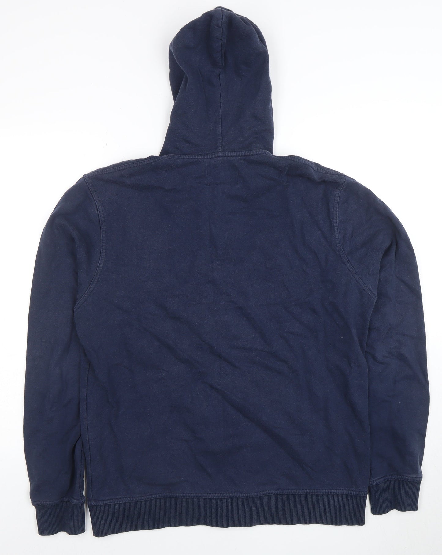 Springfield Men's Blue Full Zip Hoodie Size L Cotton Blend