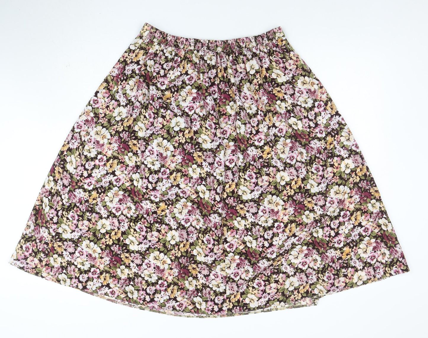 Honor Millburn Women’s Multicoloured Floral Midi A-Line Skirt Size 14