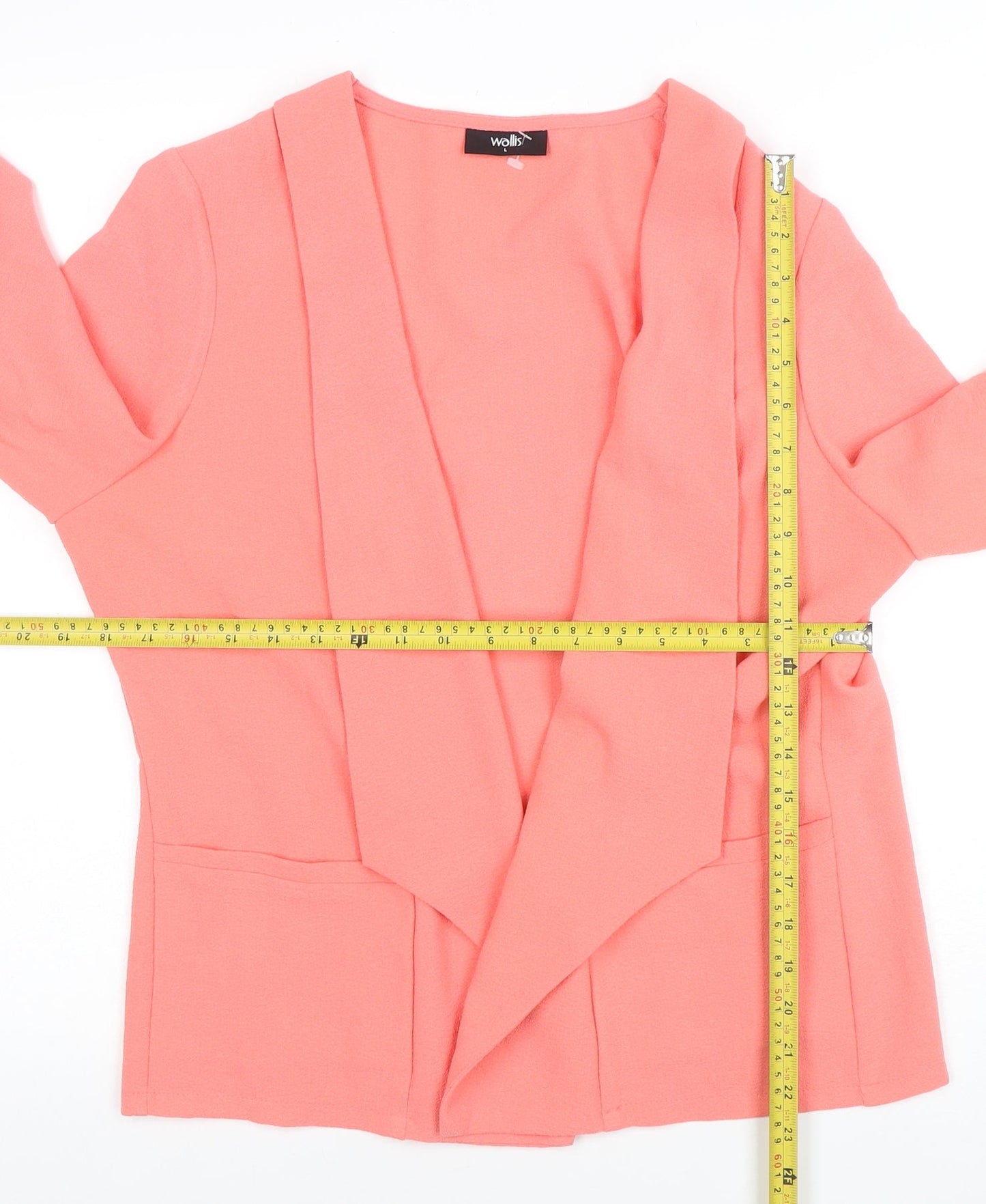 Wallis Women Pink Regular Fit Jersey Open Blazer UK L