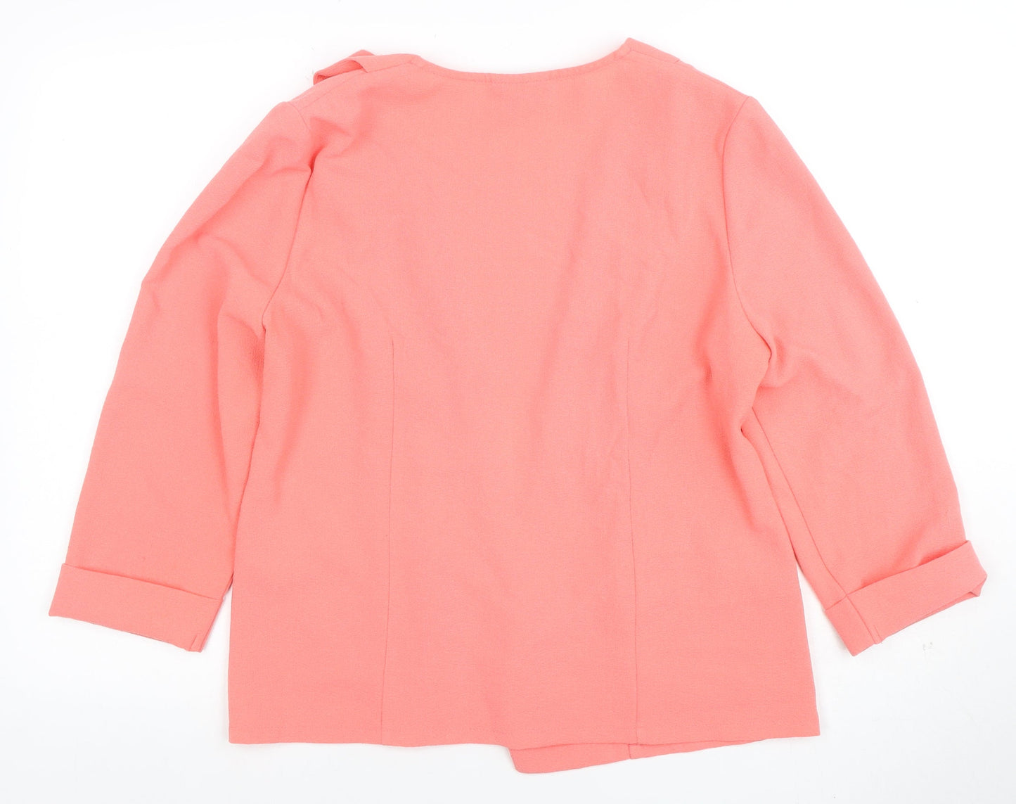 Wallis Women Pink Regular Fit Jersey Open Blazer UK L