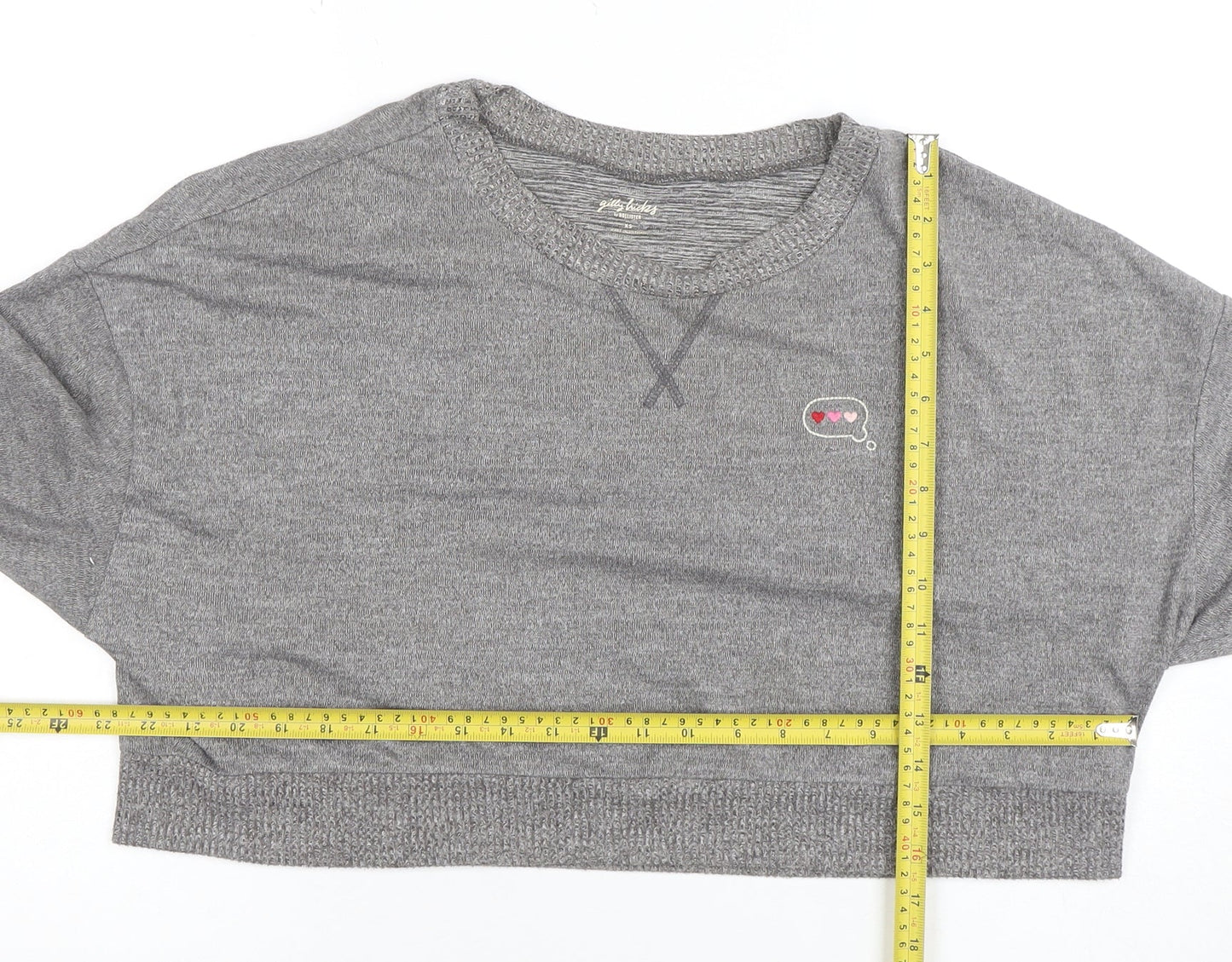 Gilly Hicks by Hollister Womens Grey Pullover Sweatshirt XS Relaxed Fit