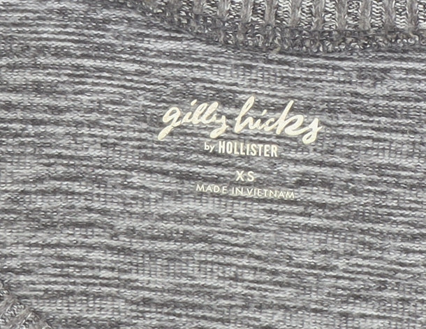 Gilly Hicks by Hollister Womens Grey Pullover Sweatshirt XS Relaxed Fit