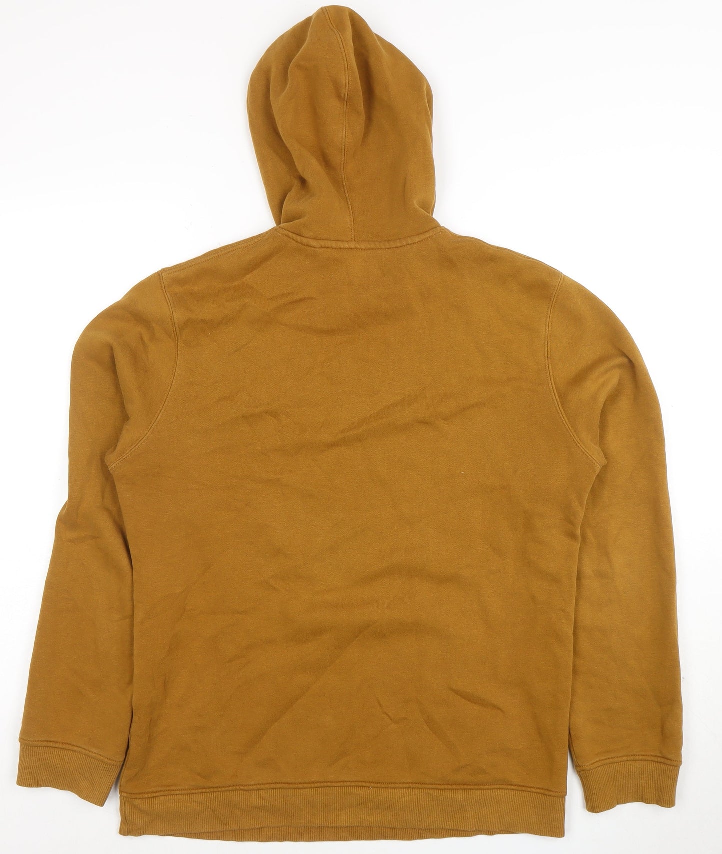 Easy Men's Brown Small Pullover Hoodie Cotton Blend Fleece