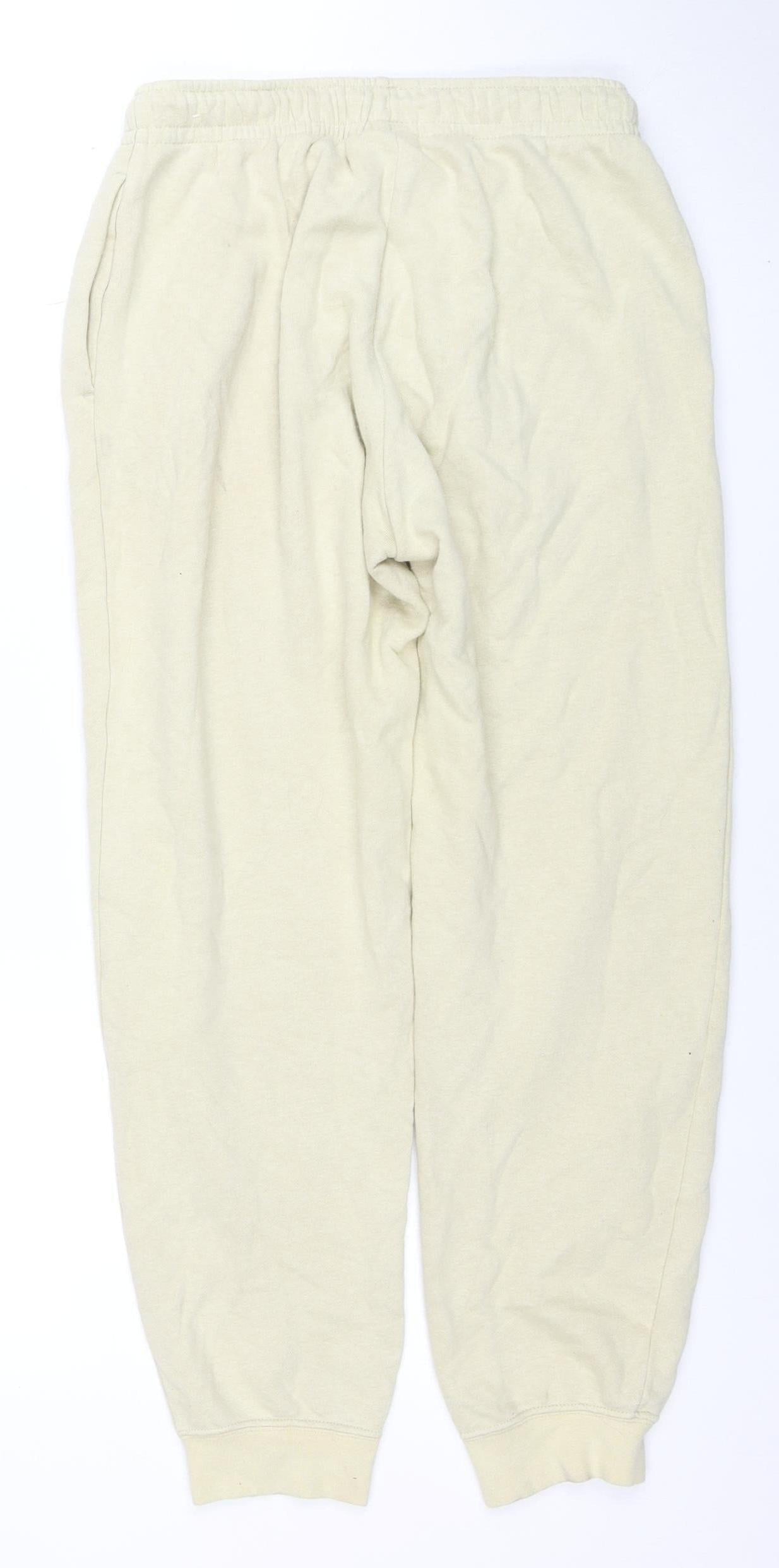 Nike Women's Beige Jogger Sweatpants S Fleece Activewear Trousers