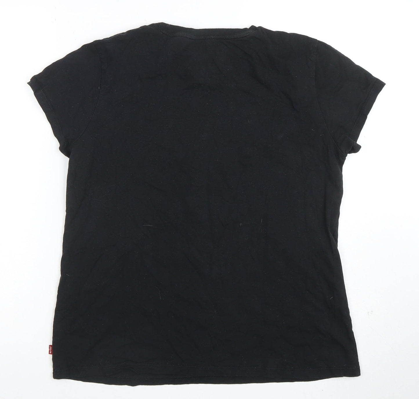 Levi's Womens Black New York Graphic Cotton T-Shirt Size L