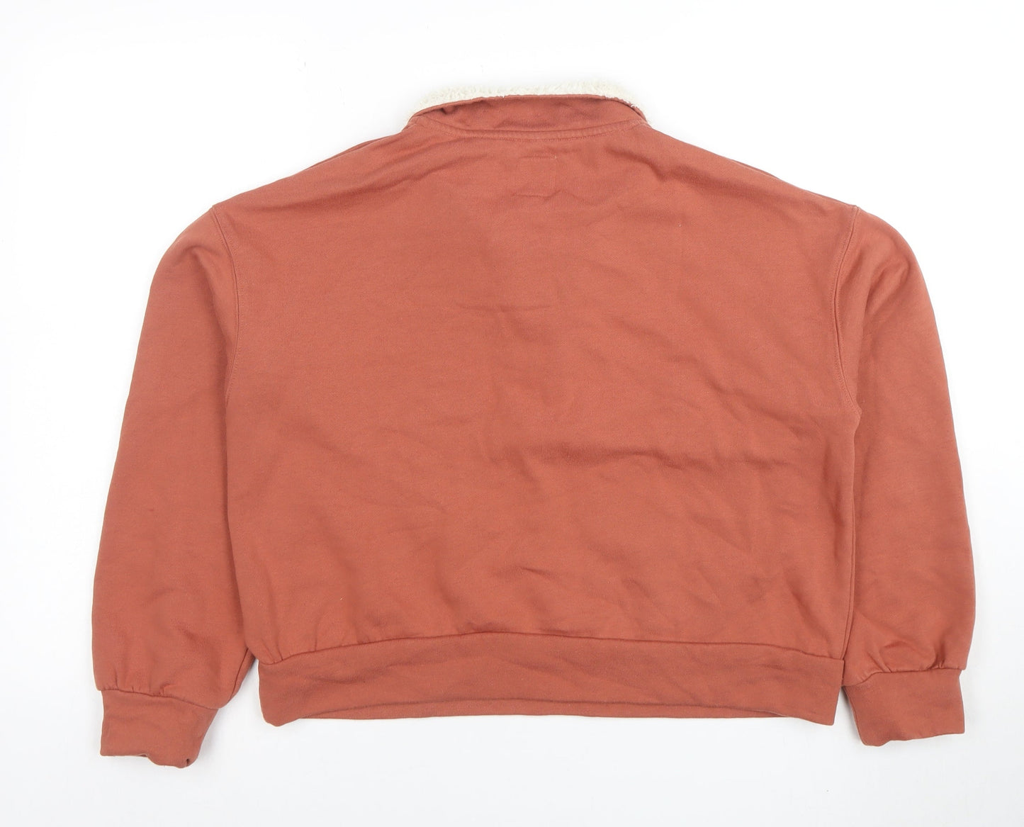 Bath & Body Works Women's Rust Henley Sweatshirt UK 12 Cotton Blend