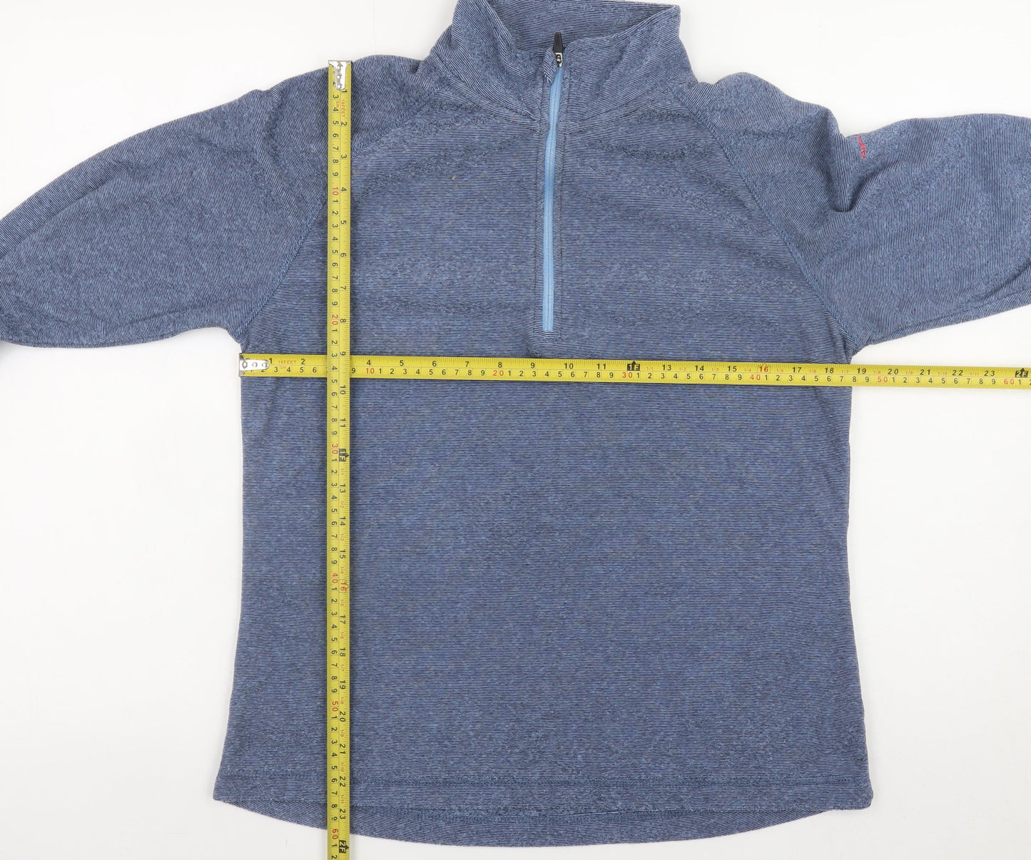 Trespass Mens Blue 1/2 Zip Pullover Sweatshirt L Outdoor Hiking Top