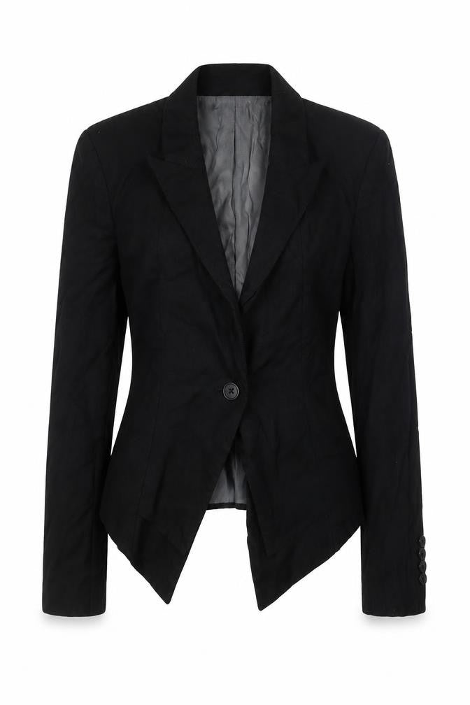 bebe Womens Black Slim Fit Blazer Size 8 Classic Business Jacket