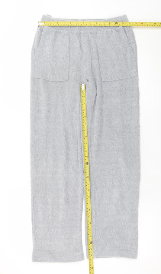 Marks and Spencer Women Grey Knit Jogger Trousers Size S
