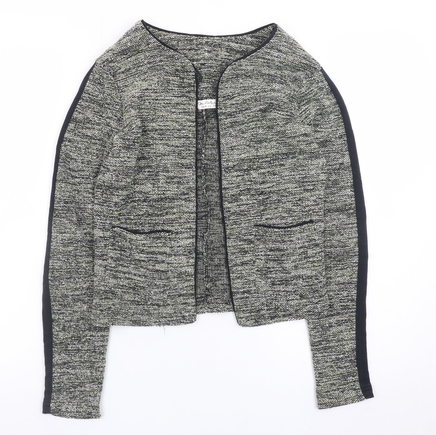 Miss Selfridge Women’s Grey Tweed Open Blazer Jacket Size 10