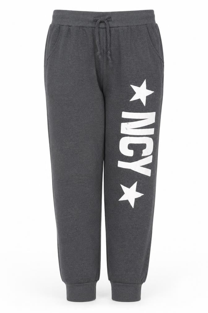 Ncy Industry Women's Grey Jogger Trousers 2XL Elastic Waist