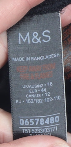 Marks and Spencer Men's Black XL Full Zip Hoodie Sweatshirt