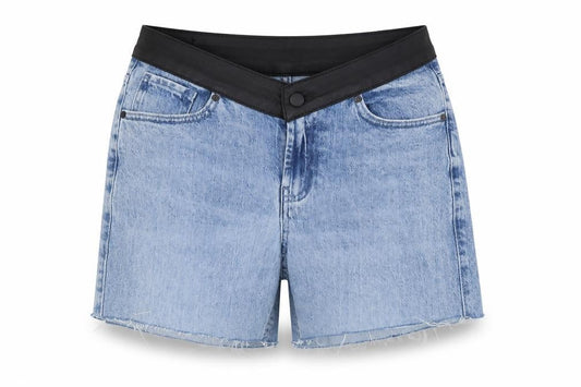 Social Tourist Unisex Blue Denim Frayed Shorts Size W28 Regular Fit
