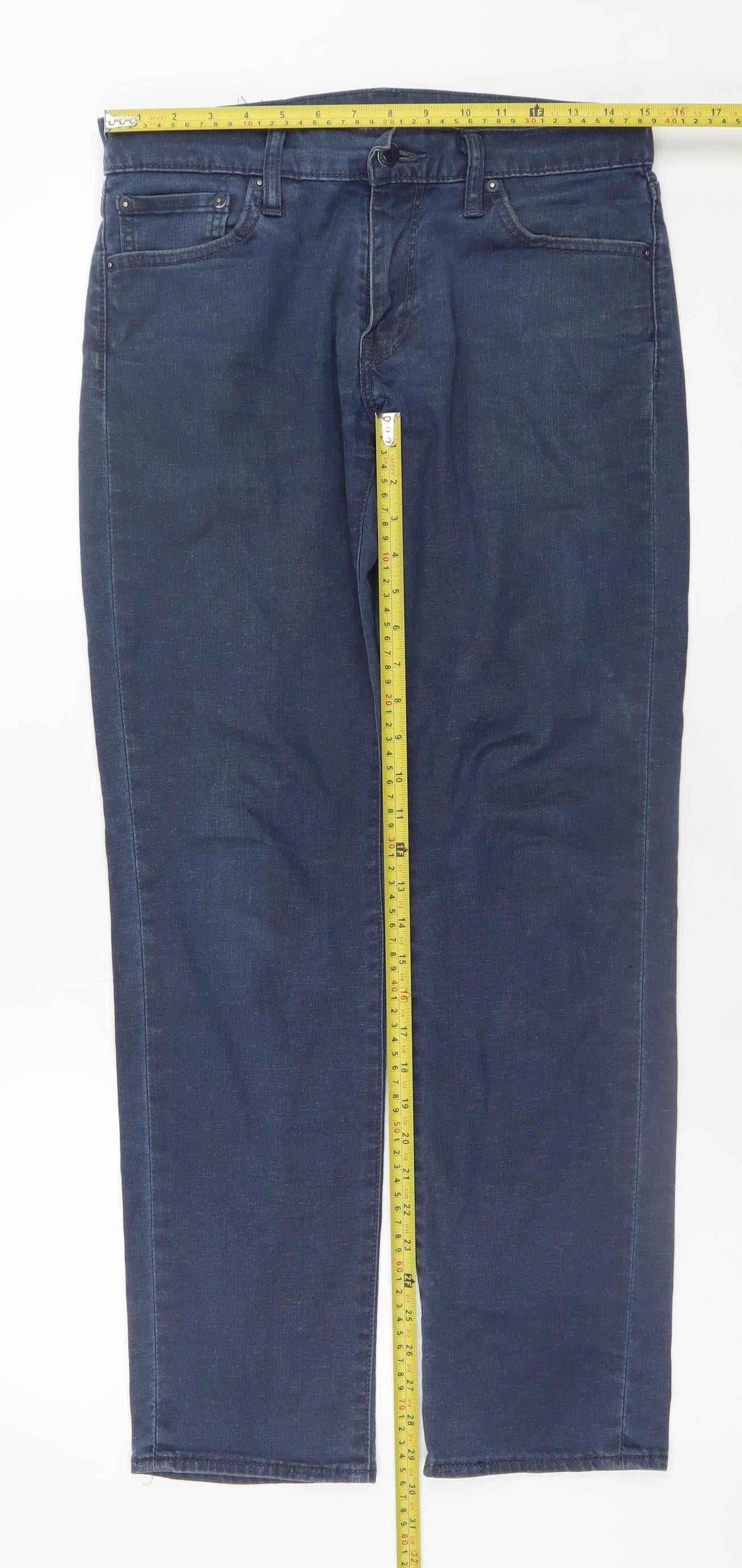 Levi's Men's Blue Straight Leg Denim Jeans W30 L32 Regular Fit