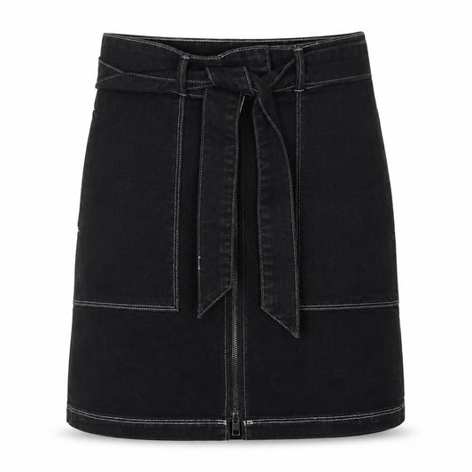 Firetrap Women's Black Knee Length Pencil Skirt Size S Denim Style