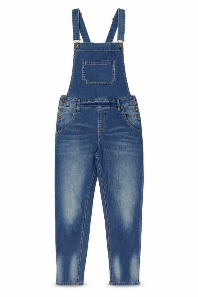 Johnnie b Girls Blue Denim Dungaree Jumpsuit 13-14 Years Adjustable Straps