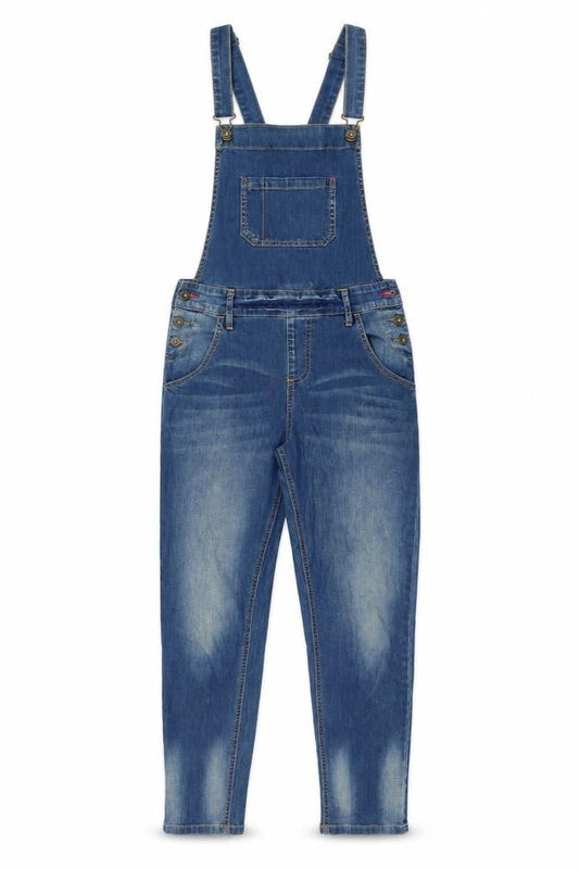 Johnnie b Girls Blue Denim Dungaree Jumpsuit 13-14 Years Adjustable Straps