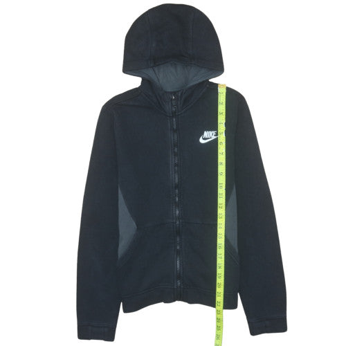 Nike Boys Black Full Zip Hoodie L (147-158cm) Fleece Sweatshirt