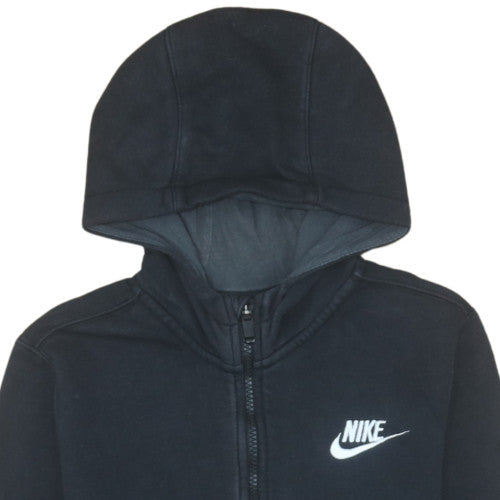 Nike Boys Black Full Zip Hoodie L (147-158cm) Fleece Sweatshirt