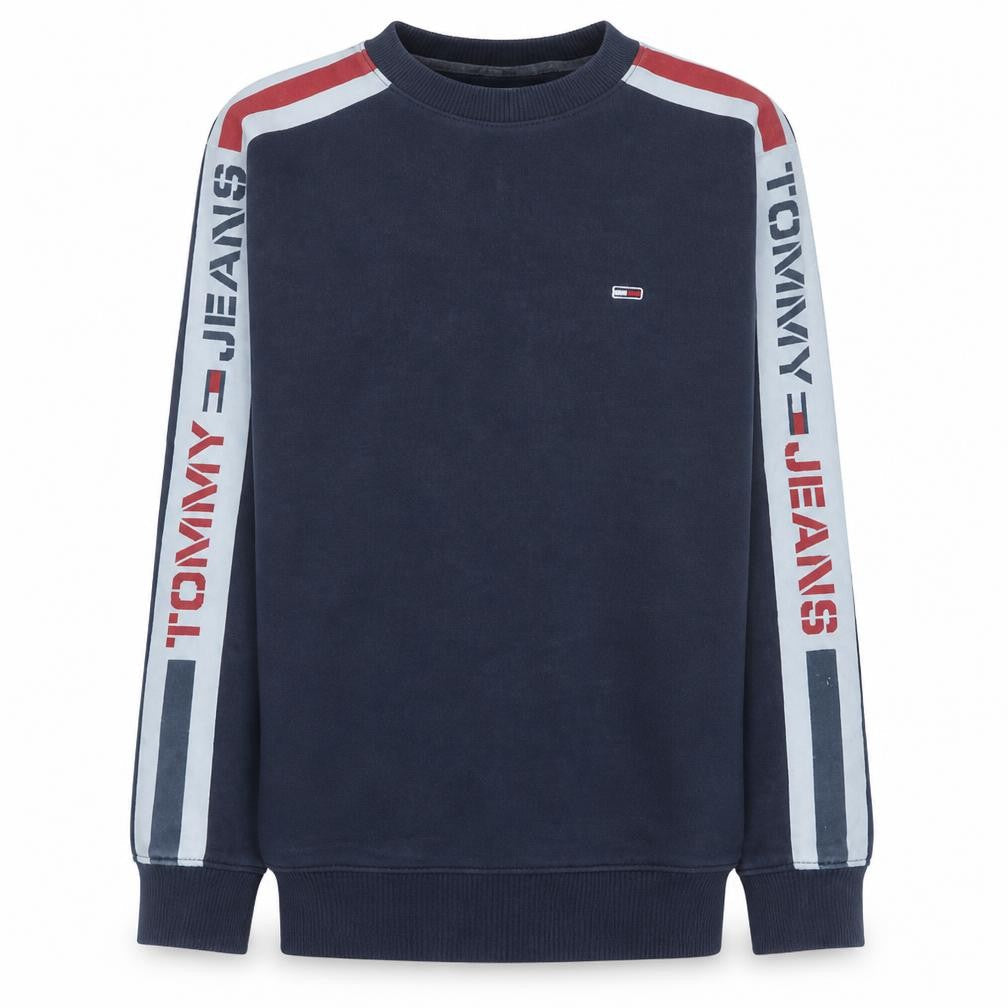 Tommy Jeans Men's Blue Logo Crew Neck Sweatshirt Size S