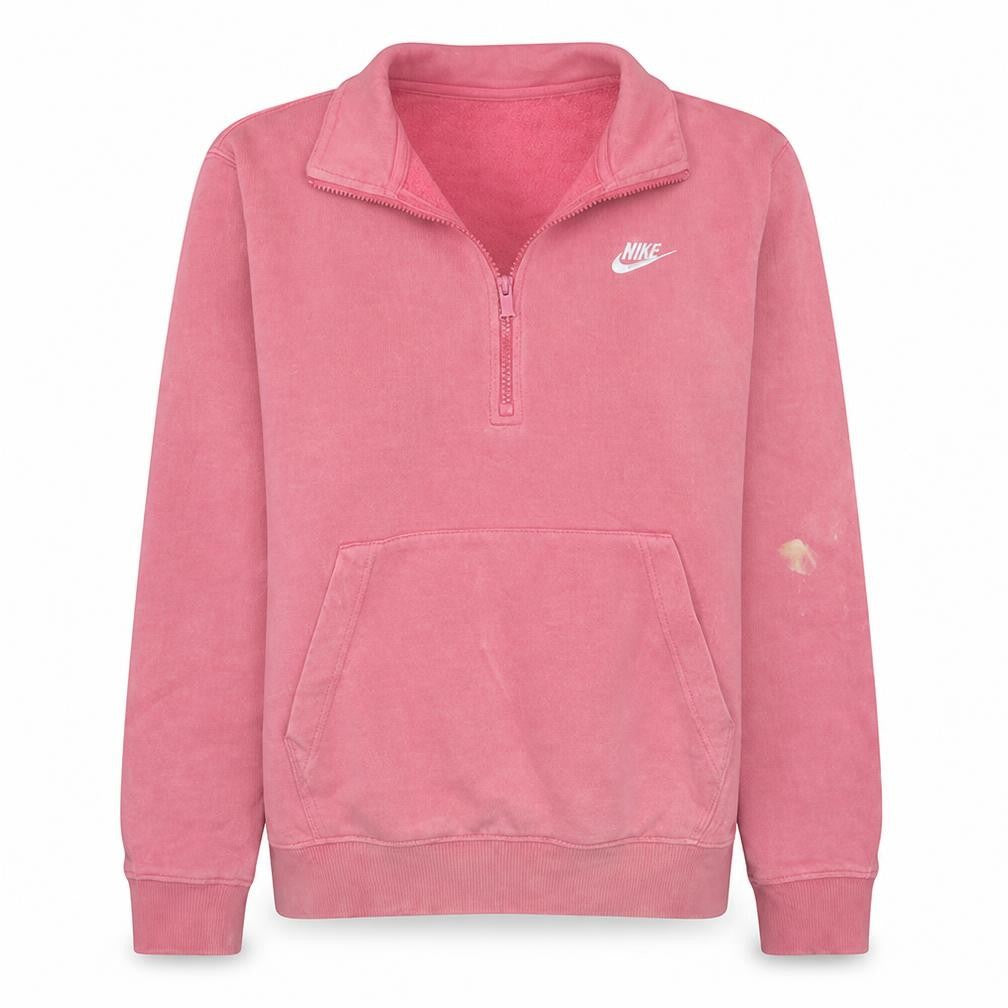 Nike Womens Pink XS 1/2 Zip Pullover Sweatshirt Fleece Lined