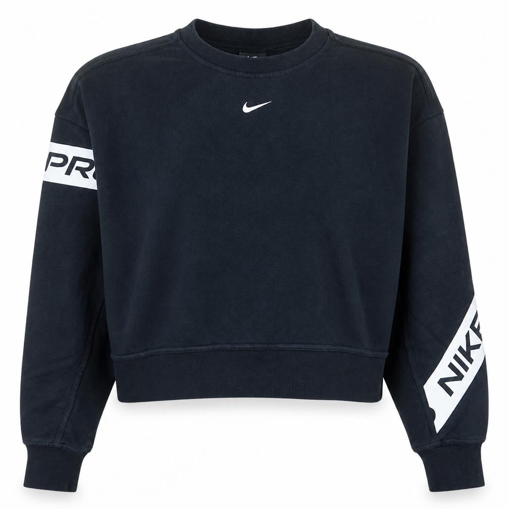Nike Women Black Dri-FIT Crew Neck Pullover Sweatshirt S