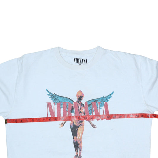 Nirvana Women White XL Pullover Sweatshirt Graphic Print
