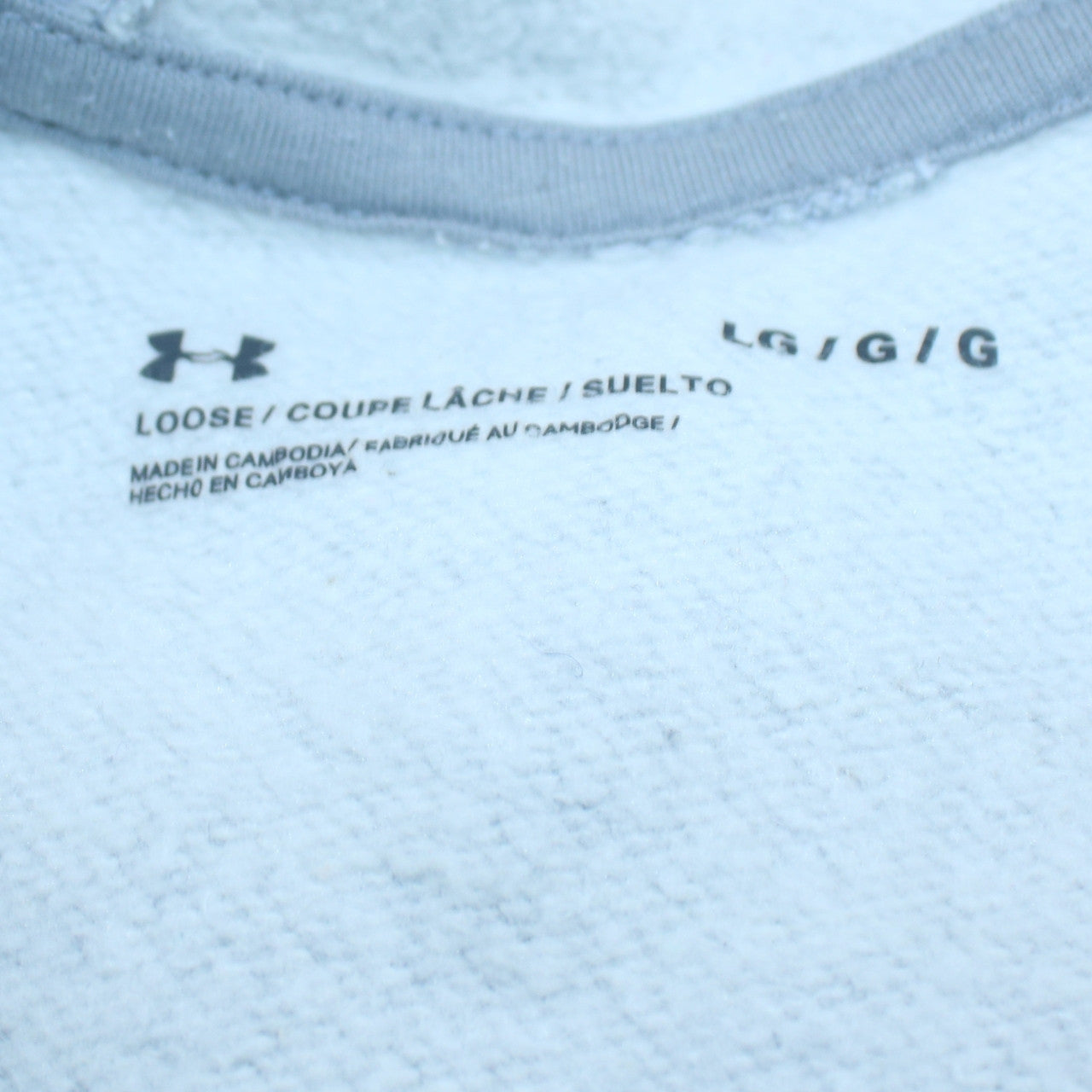 Under Armour Men's Grey Pullover Hoodie Size L Relaxed Fit Fleece