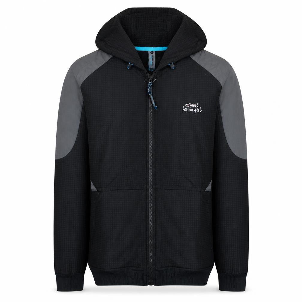 Weird Fish Men's Black Full Zip Hoodie Size M Outdoor Fleece