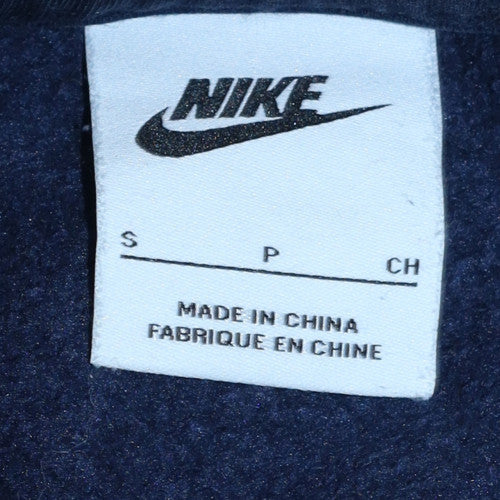Nike Men's Blue Pullover Sweatshirt Crew Neck Fleece Size S Regular