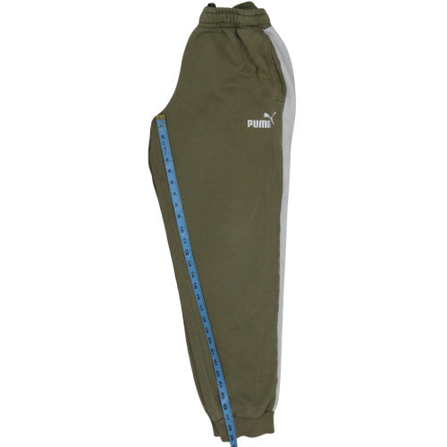 Puma Men's Green Regular Fit Sweatpants with Logo M