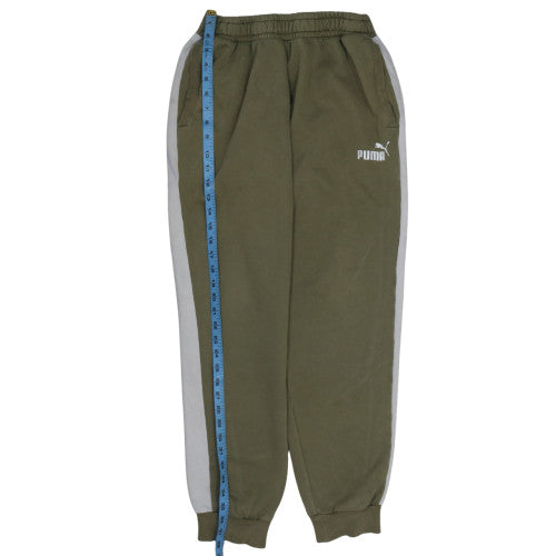 Puma Men's Green Regular Fit Sweatpants with Logo M