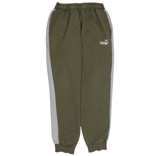 Puma Men's Green Regular Fit Sweatpants with Logo M