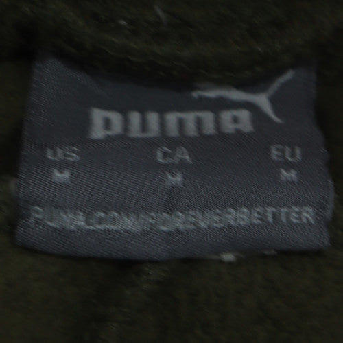 Puma Men's Green Regular Fit Sweatpants with Logo M