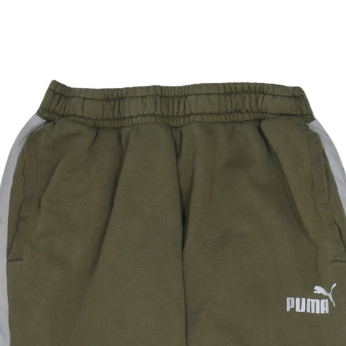 Puma Men's Green Regular Fit Sweatpants with Logo M