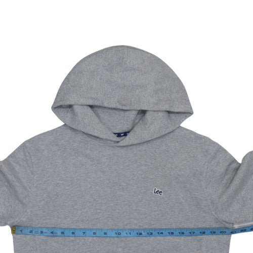 Lee Men’s Grey Pullover Hoodie M Regular Fit Fleece Sweatshirt