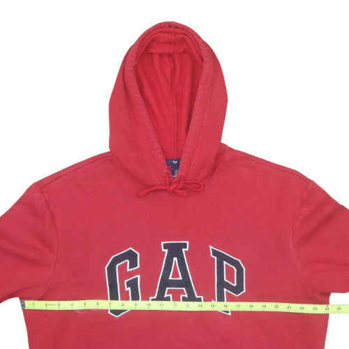 GAP Mens Red Pullover Hoodie L Hooded Fleece Sweatshirt