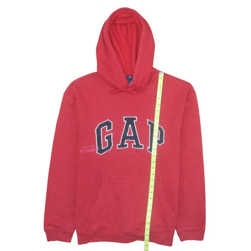 GAP Mens Red Pullover Hoodie L Hooded Fleece Sweatshirt