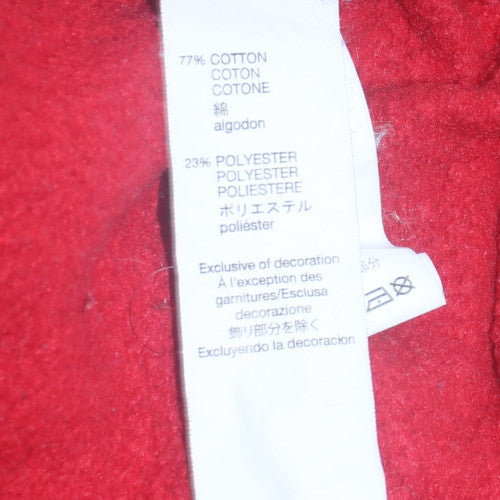 GAP Mens Red Pullover Hoodie L Hooded Fleece Sweatshirt