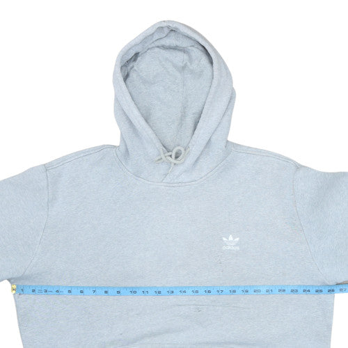 Adidas Men’s Grey XL Pullover Hoodie Fleece Logo Sweatshirt