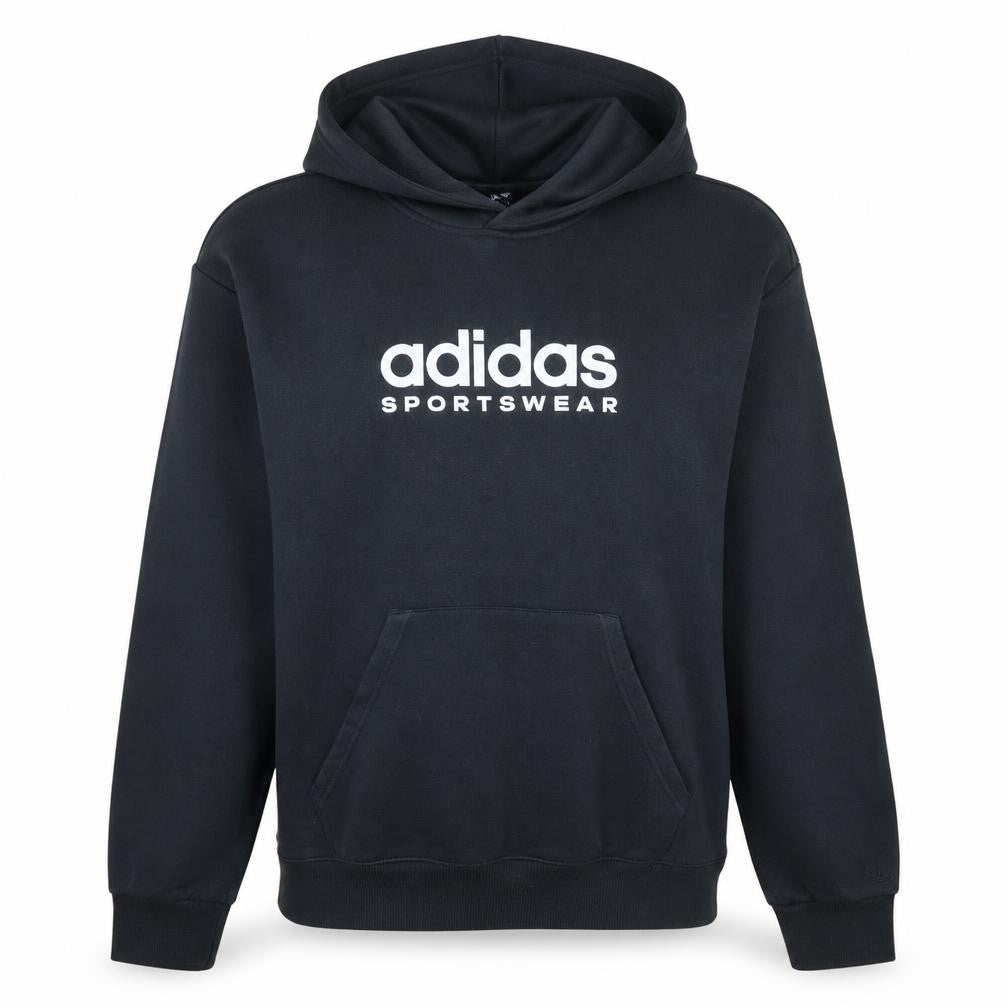 Adidas Women Black Pullover Hoodie Large Sportswear Logo Cotton Blend